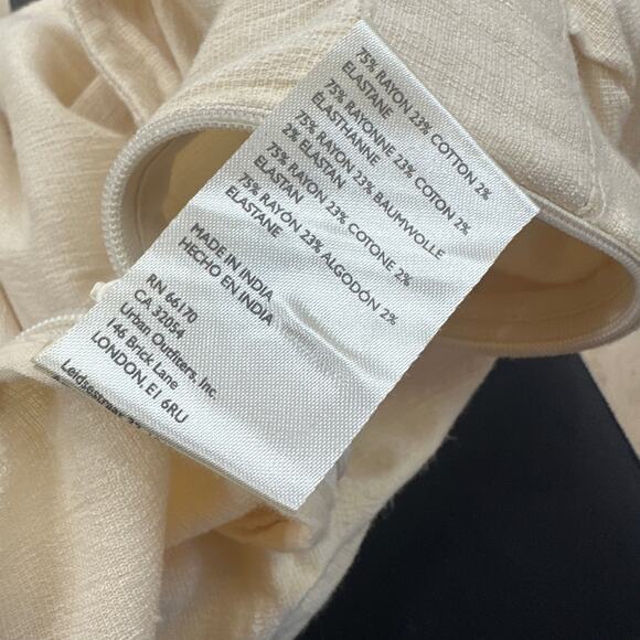 Free People Avery One Shoulder Jumpsuit Wide Leg Pockets Cream Ivory US 4 NWT - Picture 16 of 16